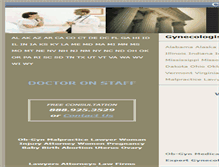 Tablet Screenshot of gynecologistmalpracticelawyer.com